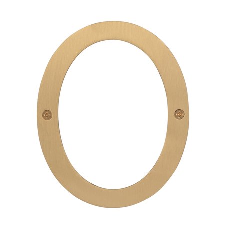 SURE-LOC HARDWARE Sure-Loc Hardware Stainless Steel House Number 6, No. 0, Satin Brass HNSS6-0 SB